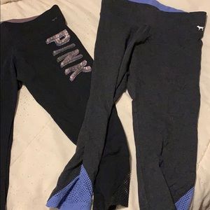 Lot of two medium yoga pants vs pink